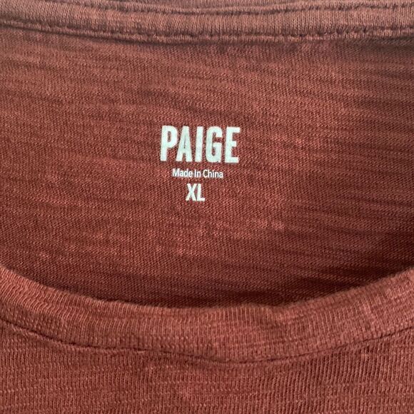 PAIGE Men’s 100% Cotton Auburn Dusk T Shirt with Front Pocket Size XL - Picture 3 of 5